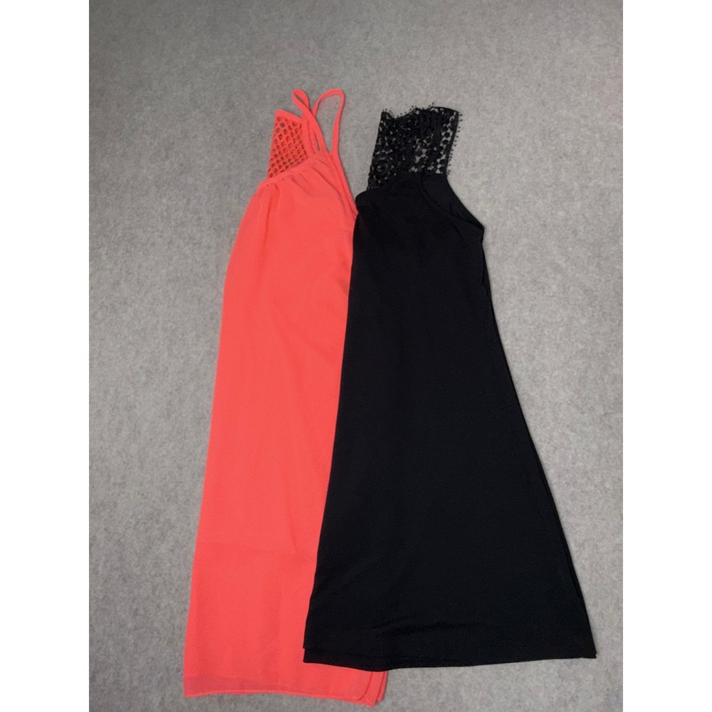 Portocruz Womens Swimsuit Cover-up Bundle 2pc Orange Black Crochet Racerback M
